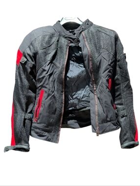 DIANESE Sleek Black and Red Women's Motorcycle Jacket NWOT